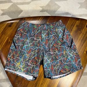 Men’s Limited Edition Lululemon Surge Shorts 6” Reflective Seawheeze